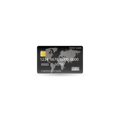 Vector Black Style Credit Card