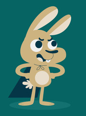 Cute Confident Hero Bunny