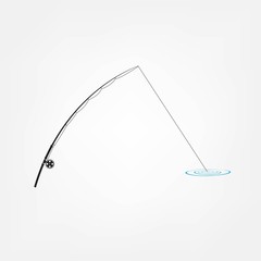 isolated fishing rod