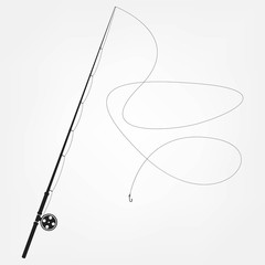 isolated fishing rod