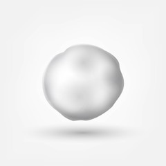Isolated snowball closeup