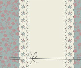 Stylish lace frame with elegant flowers