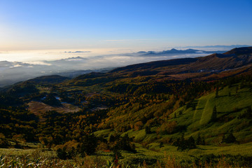 Fototapeta na wymiar Shibu pass in autumn in Gunma and Nagano, Japan