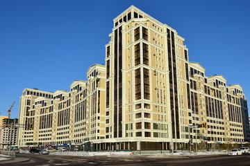 Fototapeta premium Modern residential building in Astana, capital of Kazakhstan