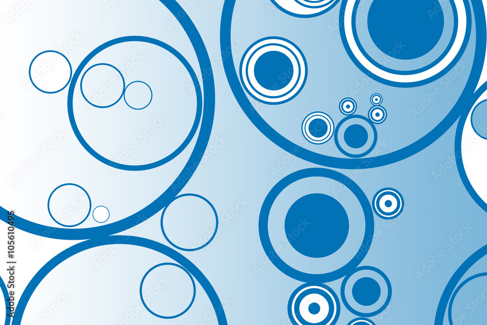 Canvas Prints blue abstract circles background