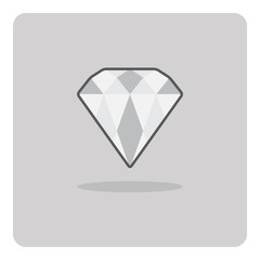 Vector of flat icon, Diamond on isolated background