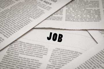 Obraz premium job search on newspaper