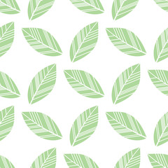 green seamless leaves