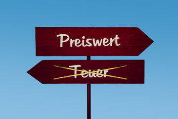 Schild 48 - Preiswert