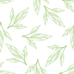 green seamless leaves