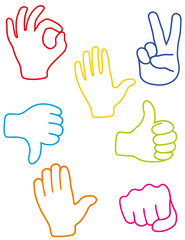 Obraz premium MULTIFORMES DE MAINS