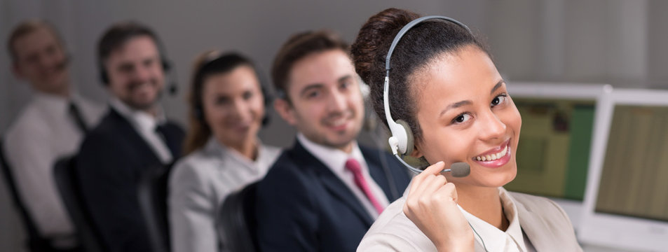 Young people working in corporation