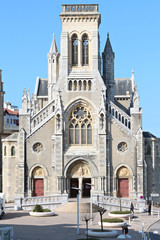 Fototapeta na wymiar Church St. Eugenie in Biarritz