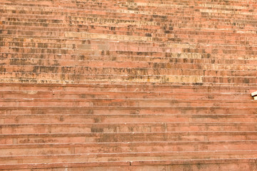 Red sandstone staircases at entrance of Buland Darwaza