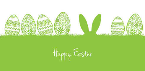 Happy Easter card, wishes © VectorAsset Hub