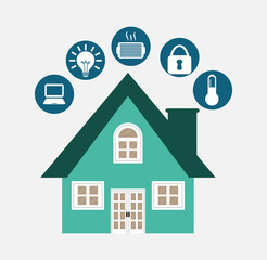 Smart house icon design