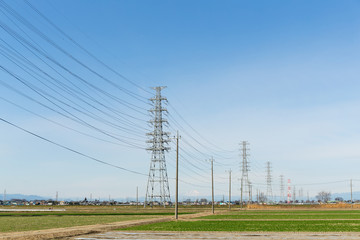 High voltage lines