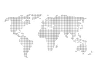 Fototapeta na wymiar World map grid