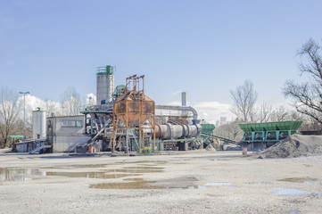 Obraz premium Gravel washing plant for the production of concrete.