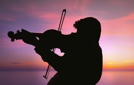 Silhouette of Violinist