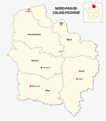 New French administrative region Nord-Pas-de-Calais-Picardie
