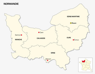 New French administrative region Normandie