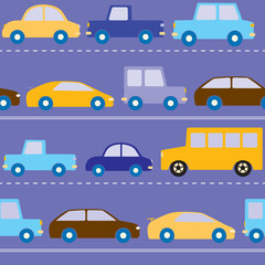 Cars on the road pattern