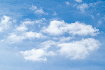 blue sky with different  clouds on it