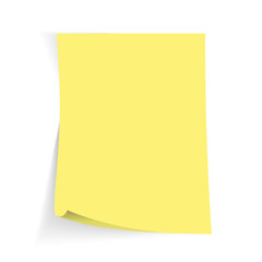 Yellow sticky note with transparent shade