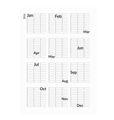 Minimalistic creative calendar 2016