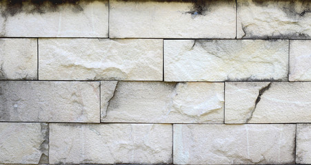 Old grunge brick white wall background