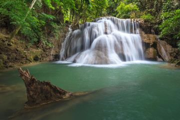 Obraz premium Hua Mae Kamin waterfall, Kanchanaburi, Thailand