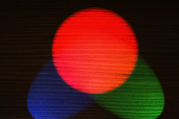 RGB Colors background on wood floor