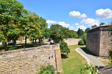 View in the city of Nuremberg, Bavaria, Germany