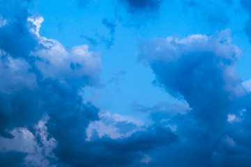 Fototapeta na wymiar Dramatic clouds after thunderstorm
