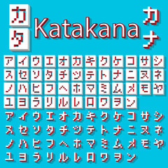 Pixel Japanese Katakana