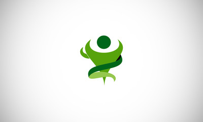  people green leaf business logo
