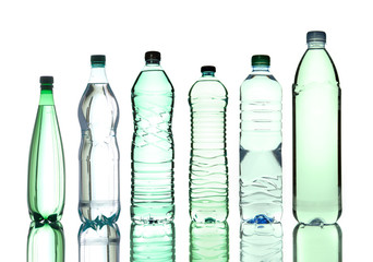 Bottle of water isolated on a white background