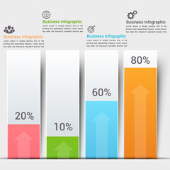 Business Infographics Vector illustration. can be used for workflow layout, banner, diagram, number options, step up options, web design.
