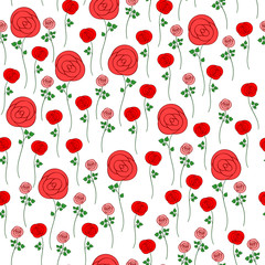 Seamless raster floral pattern