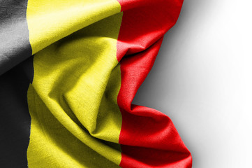 Flag of Belgium on white background