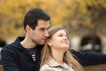 Fototapeta premium romantic couple in Paris