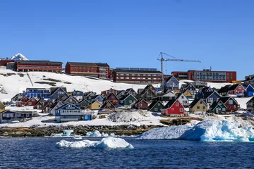 Foto op Canvas Growing Nuuk city, Inuit capital Nuuk, Greenland © vadim.nefedov