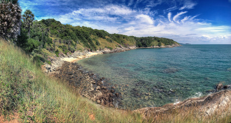 landscape with deserted vacant beach