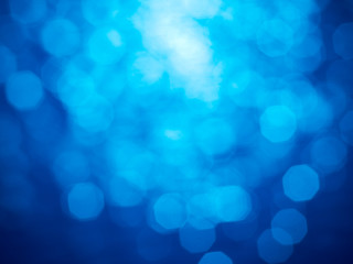 blue defocused bokhe background from water ripple in the afternoon