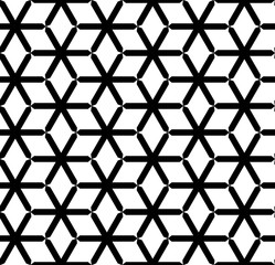 Vector modern seamless geometry pattern flower of life, black and white abstract geometric background, subtle pillow print, monochrome retro texture, hipster fashion design