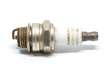 spark plugs motorcycle In white background