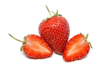 Strawberry berries white background