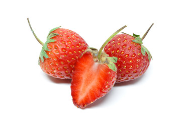 Strawberry berries white background