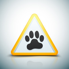 Dog Animal Hazard sign